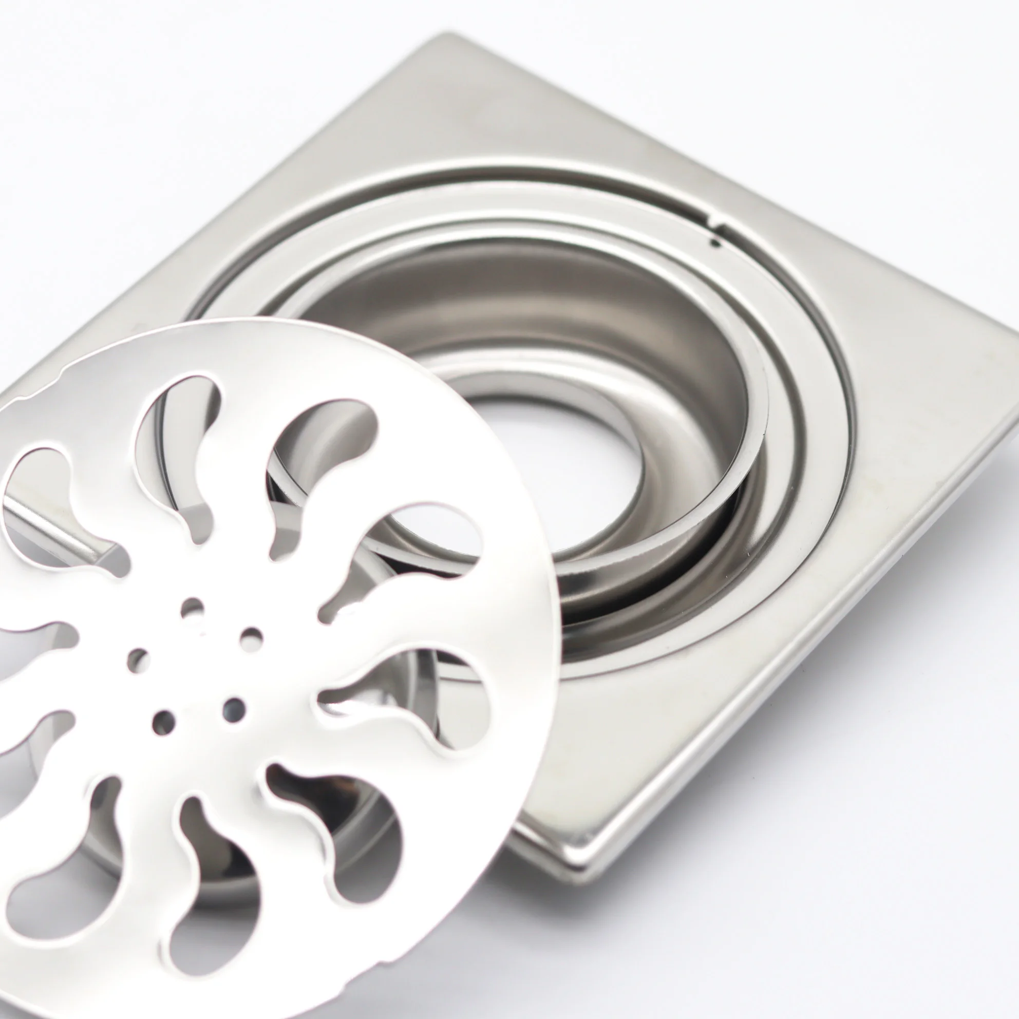 Best Price Rectangular Anti Odour Hair Catcher Metal Floor Drain Trap Cover On Floor