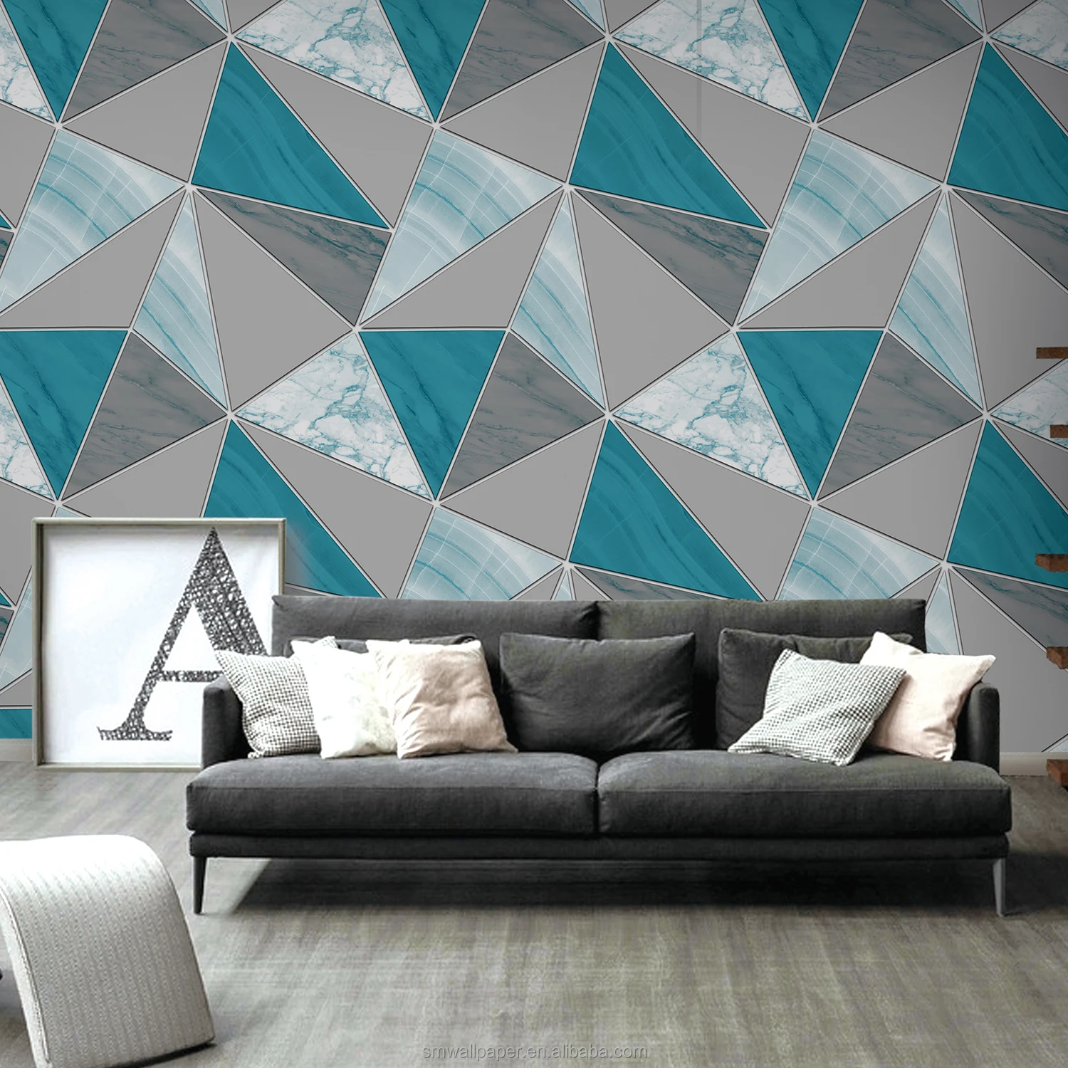 Modern Style 3D Foam Wallpaper High Quality Paper Back Wallpaper Home Decoration Velvet 3D Wallpaper