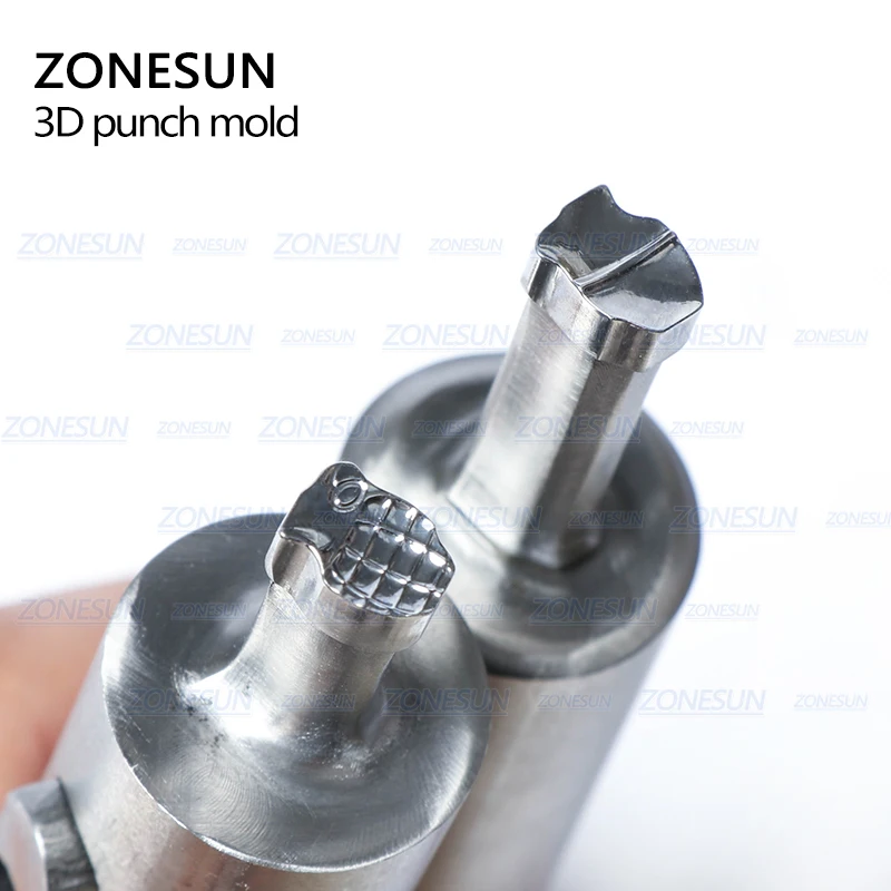 Ротационный пресс для таблеток ZONESUN Bomb, штамповочный пресс для леденцов, штамповочный набор с логотипом под заказ, штамповочный пресс для таблеток, машина для таблеток TDP