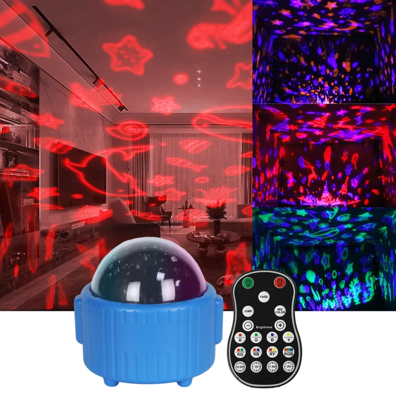 Christmas decorations Projector lights sound Activity Night Light remote control Star Lighting Room Color Design Disco Ball