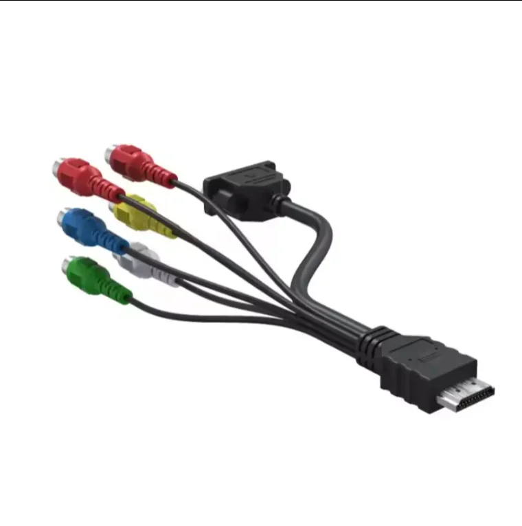 New Style Products HD MI Male to Male Video din 10 Pin to 3 4 5 6 RCA Audio Cable flat av cable 10 pin mini Converter