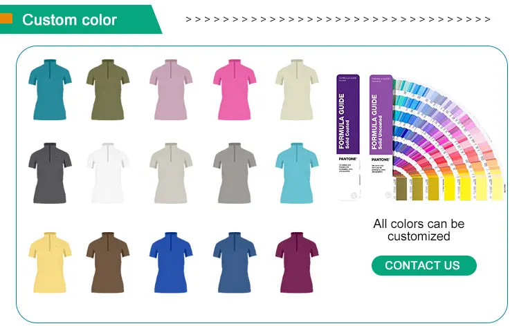 Breathable High-Quality Fabric Performance Classic Design Custom Short Sleeve Equestrian