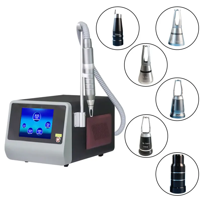 Portable Pico Laser Skin Carbon Peeling Tattoo Removal Nd Yag q Switched Picosecond Laser Pico Laser Machine 3 Wavelenghts