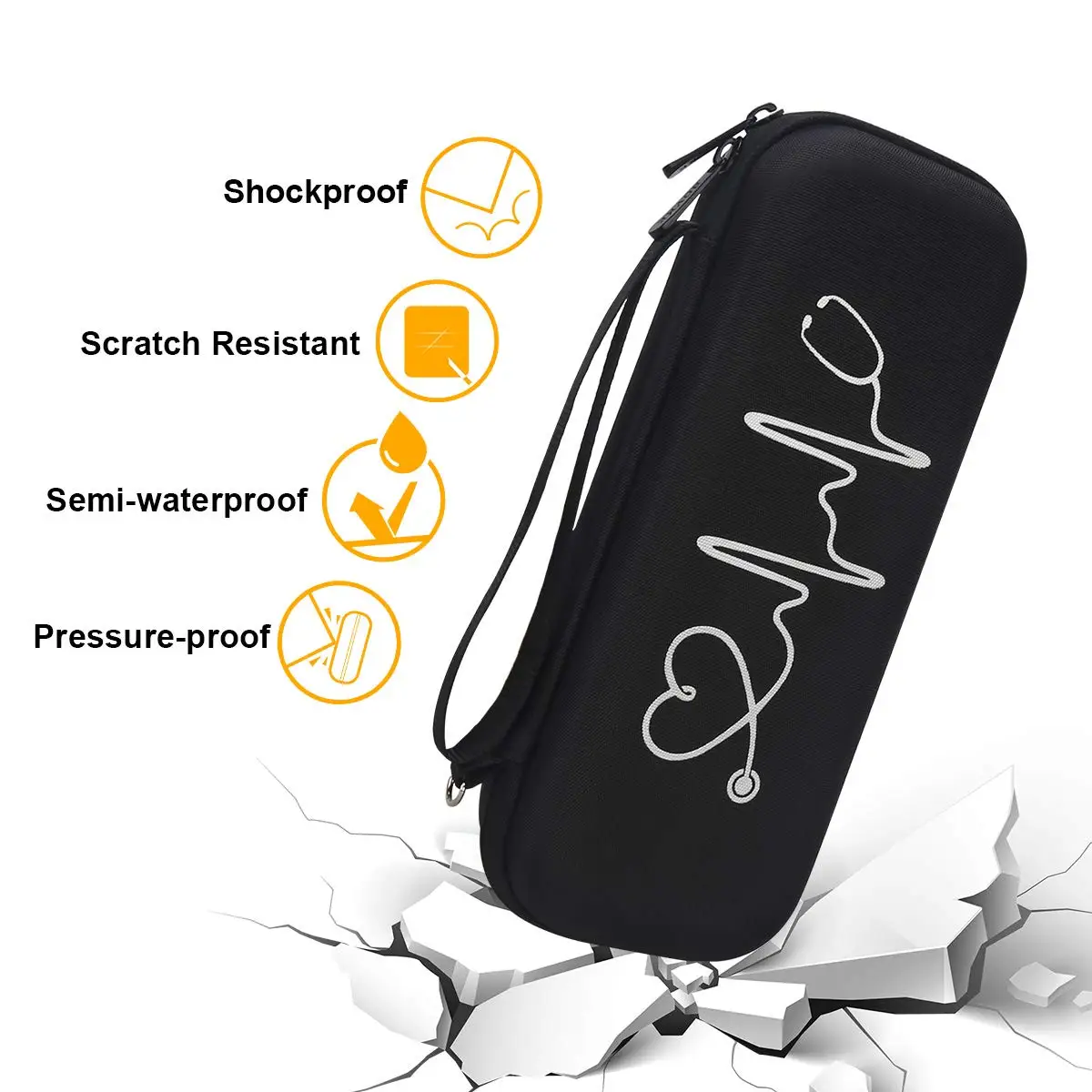 Large Capacity Premium Lightweight Waterproof Custom EVA Stethoscope Carrying Bag Case For Travel