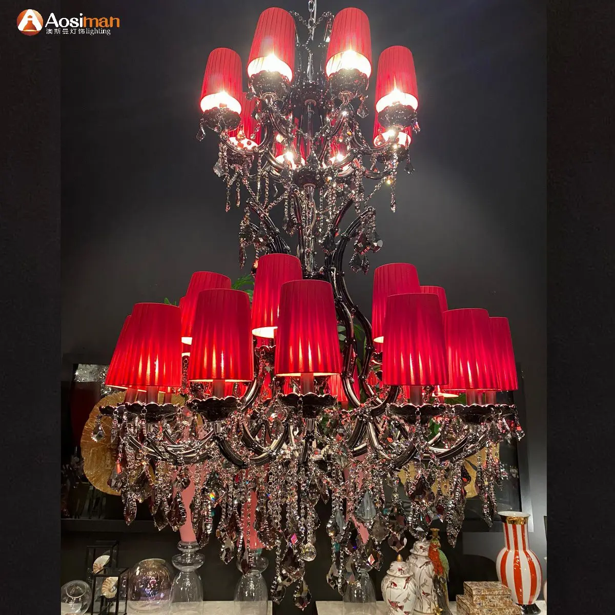 Lighting Crystal Modern Led Lamp Glass Chandelier Pendant Light Nordic Living Room Modern K9 Crystal Chandelier