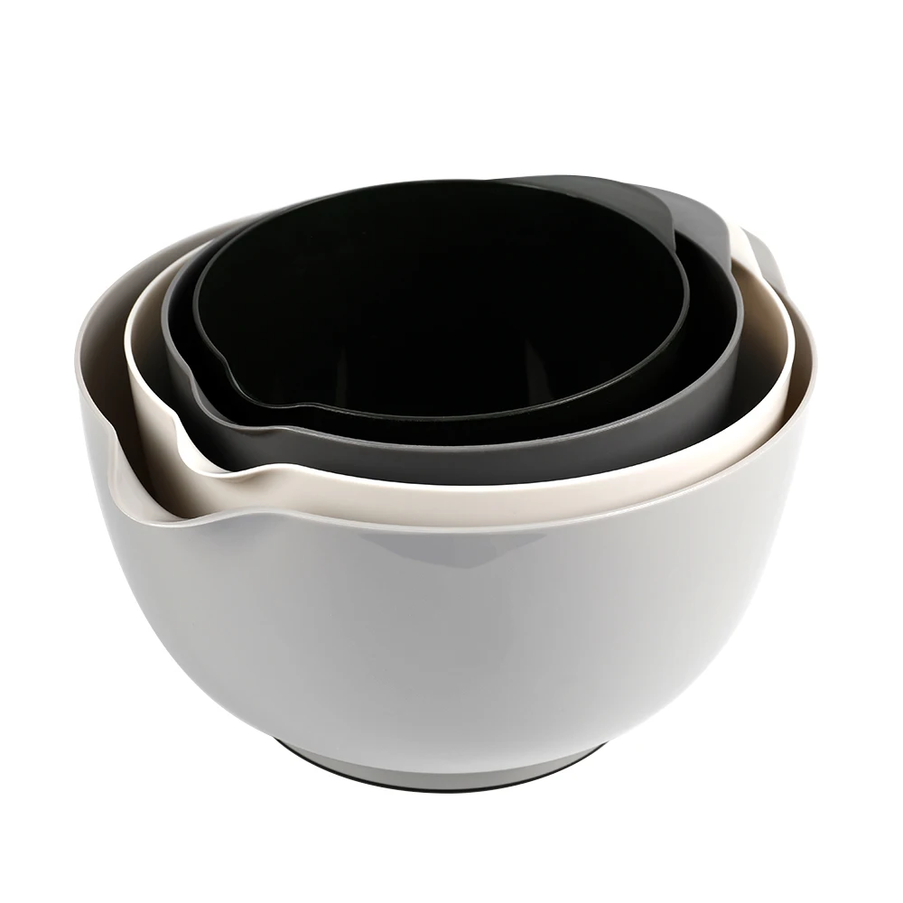 Kitchen Tools Reusable Non-stick 4-pcs Plastic Set Salad Mixing Bowl Plastic