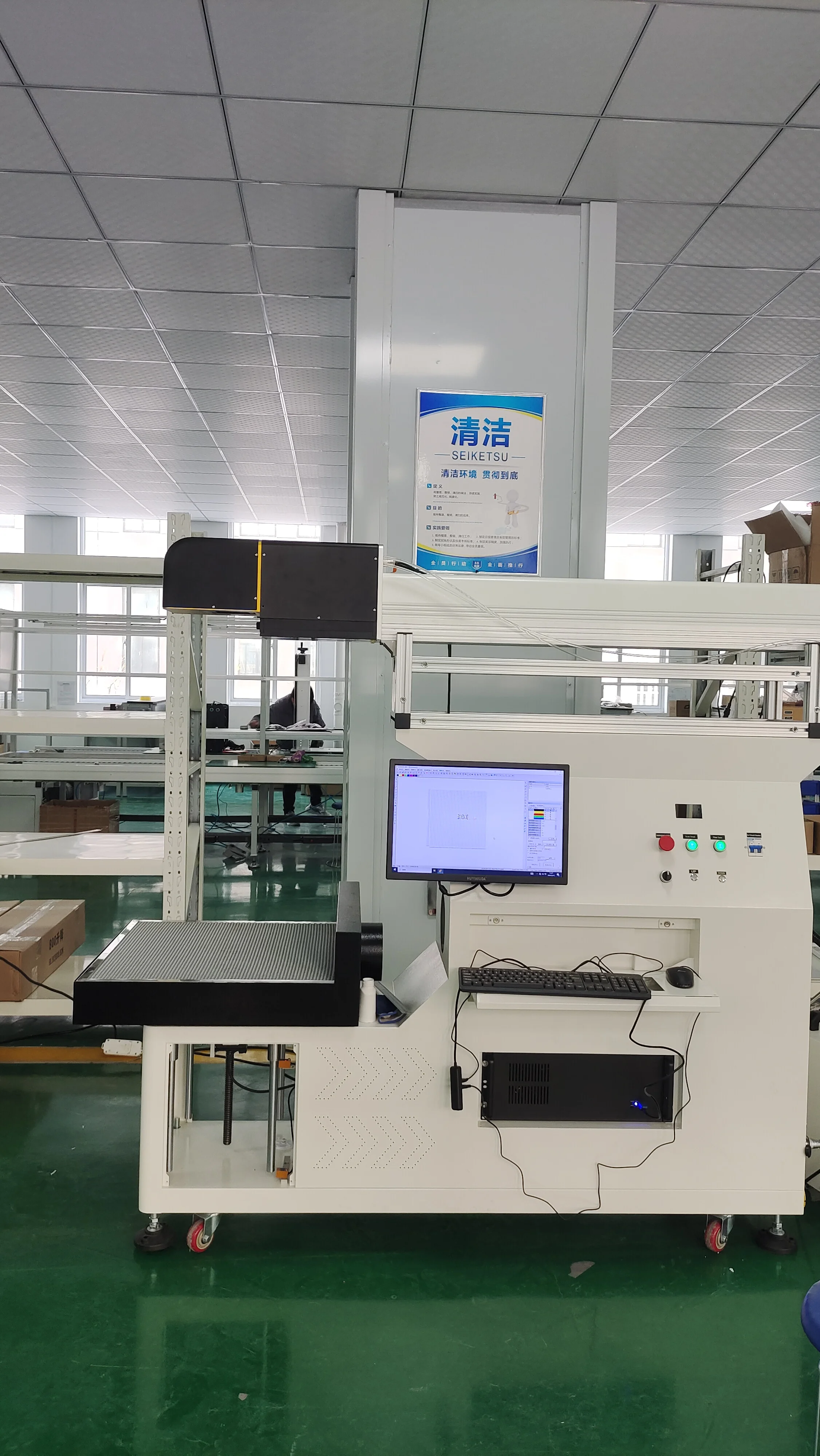 Co2 Laser Engraving Marker 100W Plwood Cloth Paper ceramic Marking Machine with 3D Dynamic focusing