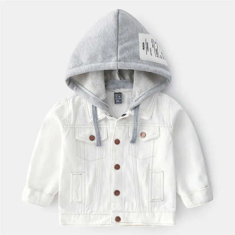 
Sweet Baby Outwear Kids Denim Jacket Kids Long Jean Jacket Hooded Denim Coat 