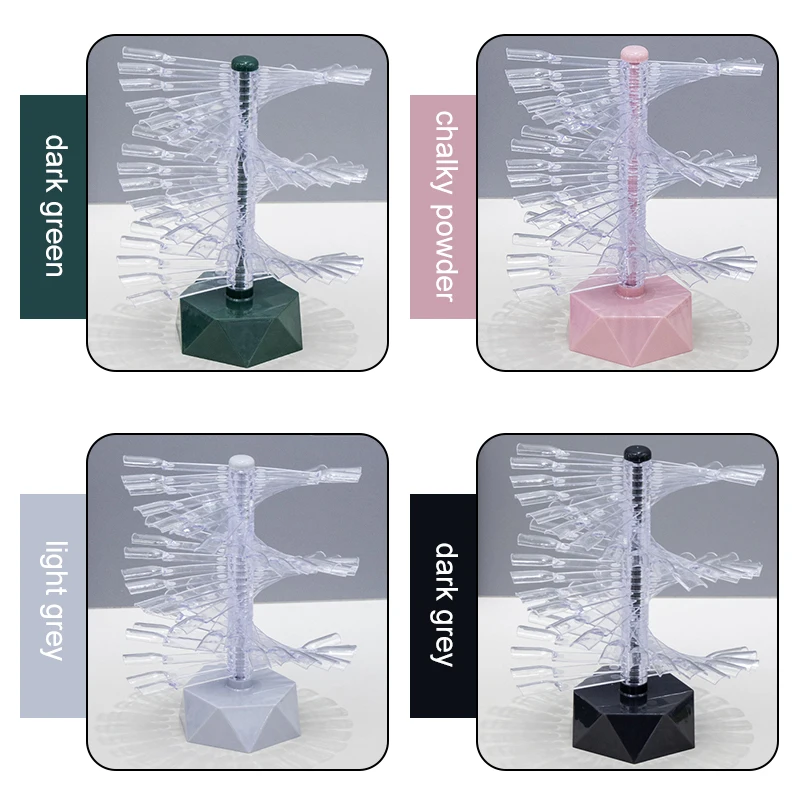 60pcs DIY False Nail Polish Display Stand Practice Chart Palette Swatches Chart Tips With 2 Kinds Shape Plastic Base