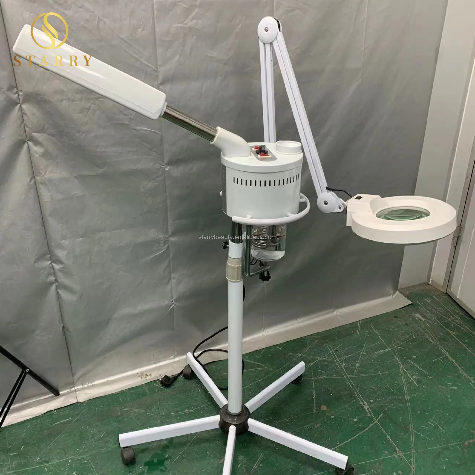 Поворотная насадка портативная горячая и холодная озоновая Паровая машина профессиональная спа-машина 2 в 1 отпариватель для лица с увеличительной