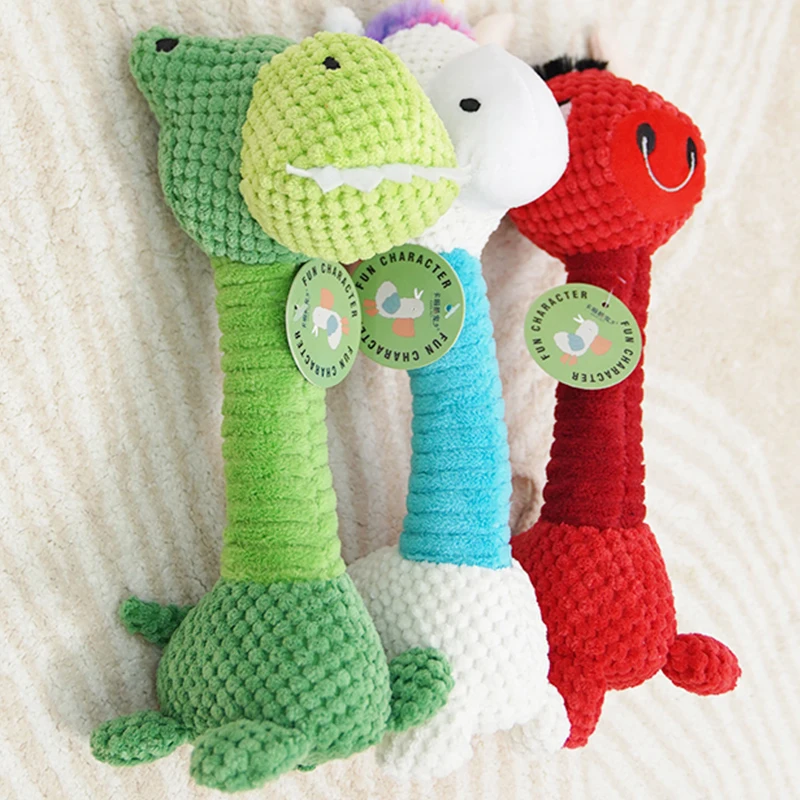 Manufacturer wholesale unicorn cattle short plush dog chewing toy