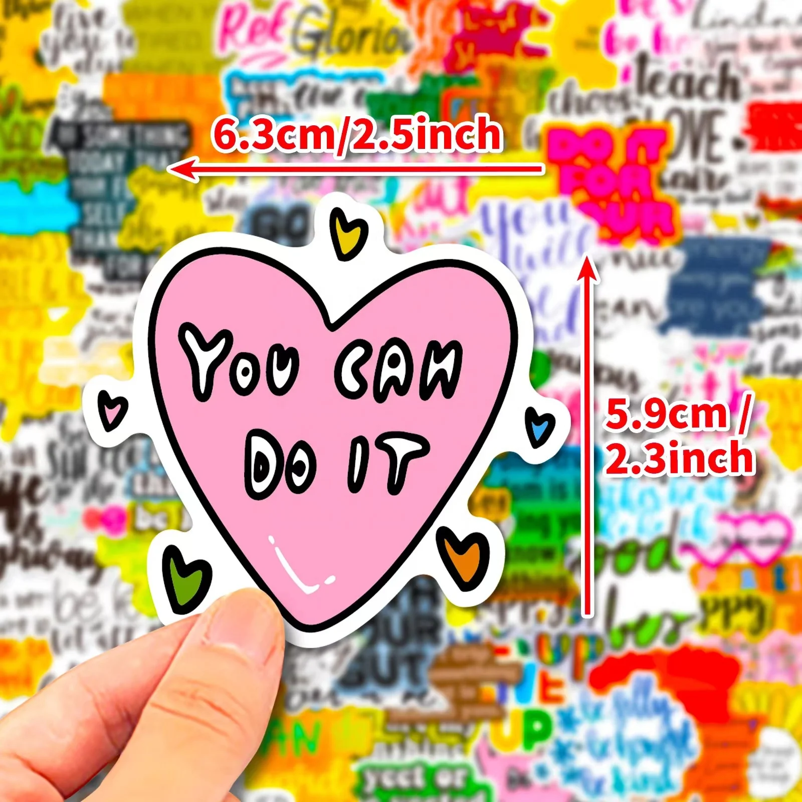 100pcs Inspirational Stickers for Water Bottles Laptop Luggage Waterproof Durable Vinyl Encouragement Stickers for Students