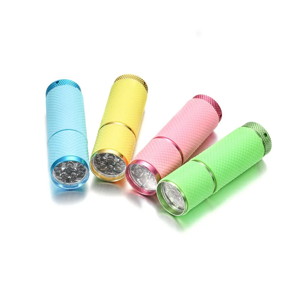 Mini Torch 9 LED Flashlight For Children Adult Aluminum Alloy Night Fishing LED Torch with Lanyard Outdoor Camping Light
