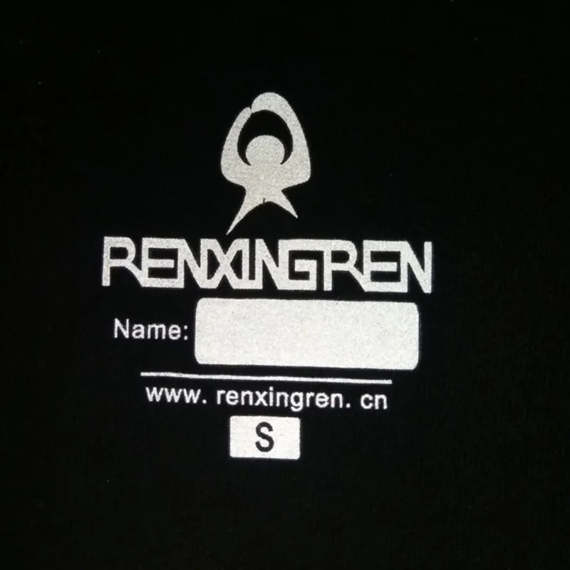 Manufacturer Silver reflective size labels for clothing,iron on size labels reflect