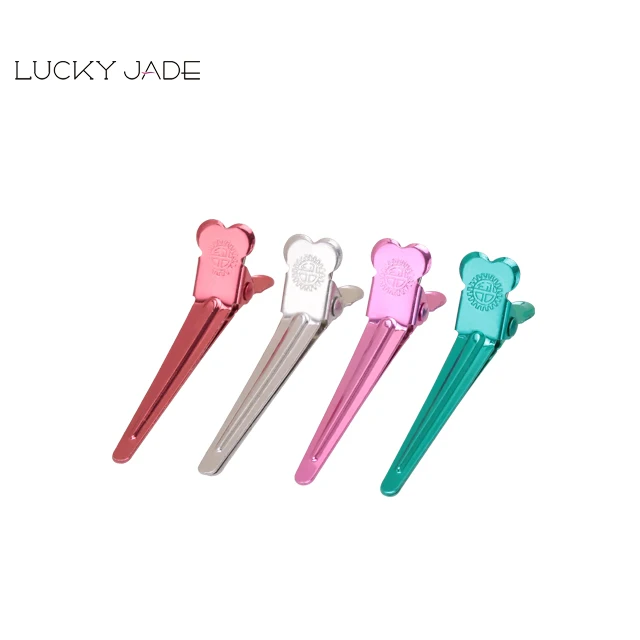 Professional Fashion New Custom Colorful Lovely Small Metal Single Prong Pin Curls Hair Clips For Beauty Salon