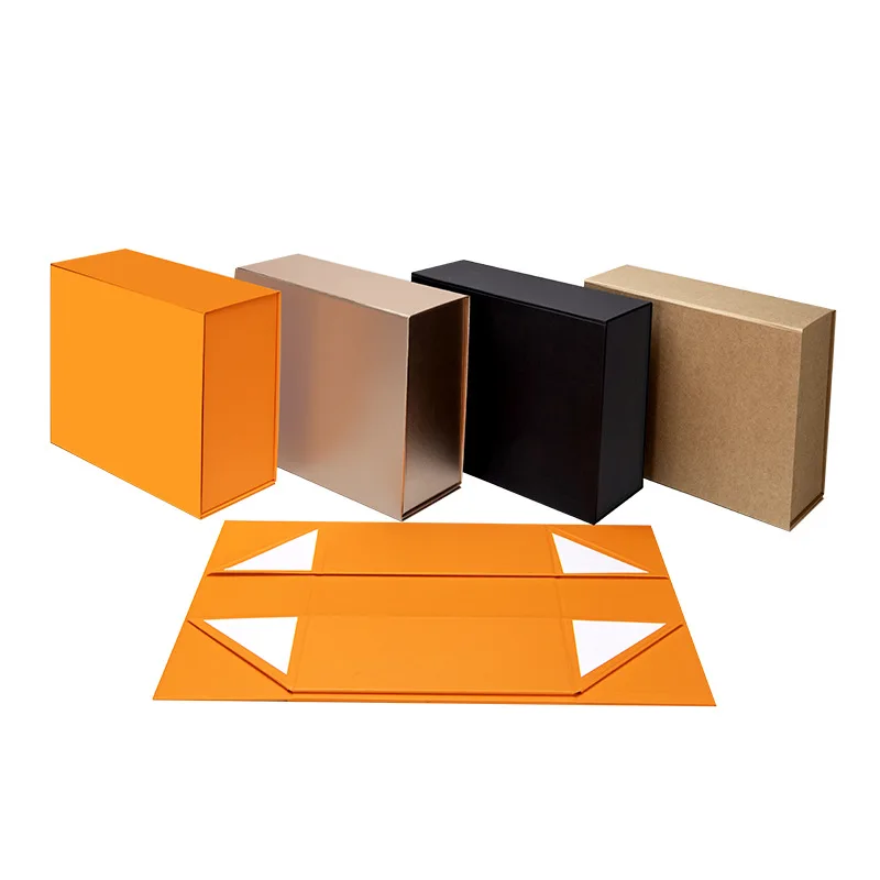 Factory Customized Size Logo Wholesale red orange printed tuck top box Small Mailing Shipping Paper Cardboard