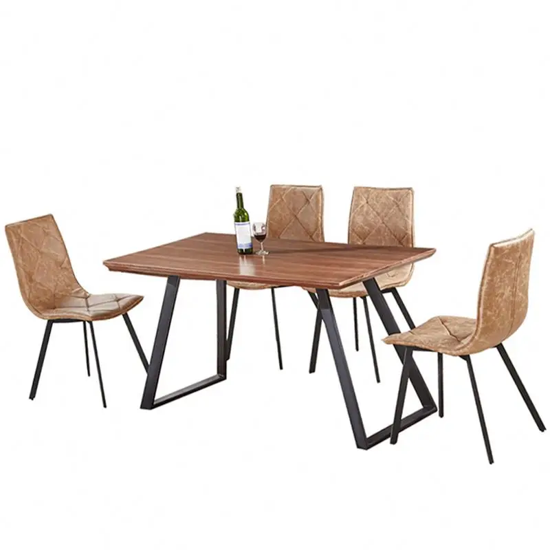Contemporary Modern Luxury Restaurant Tables And Chairs Solid Wood Dining Table Set