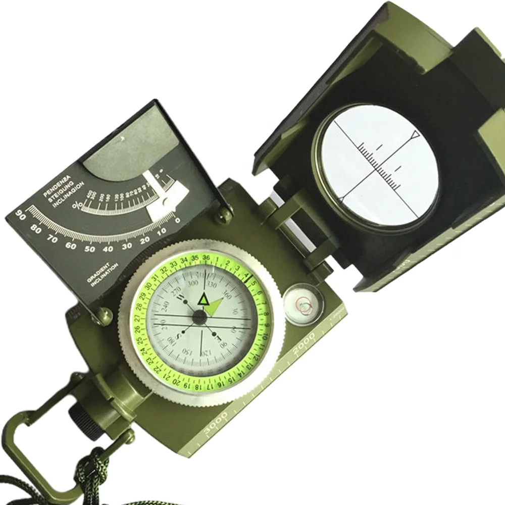 K4074 Hot Sale Popular  Foldable Multifunction Camping Compass Zinc Alloy Antique Compass