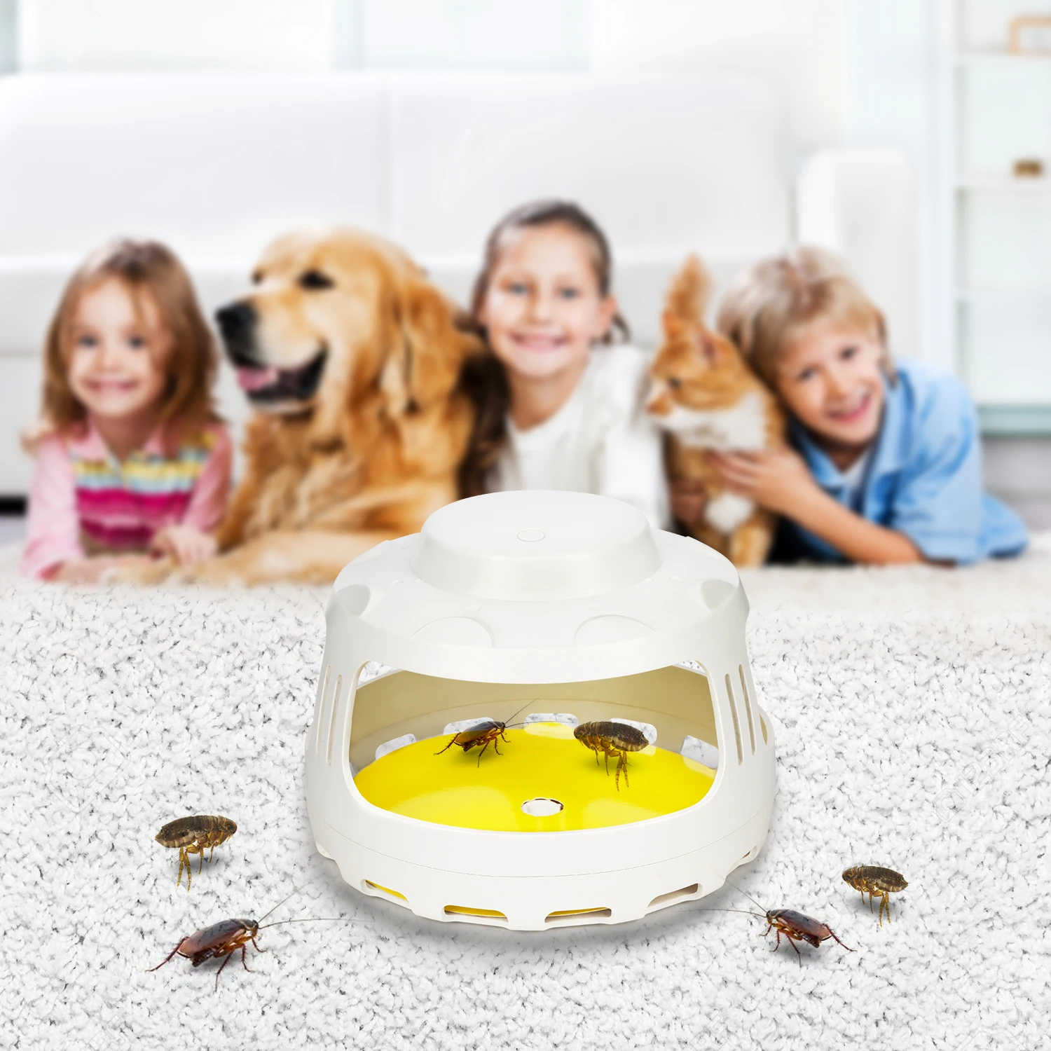X-Pest 2024 New Design Sticky Fruit Fly Trap With Multiple Modes Built-in Battery for Moths/Mosquitoes Electric Mosquito Killer