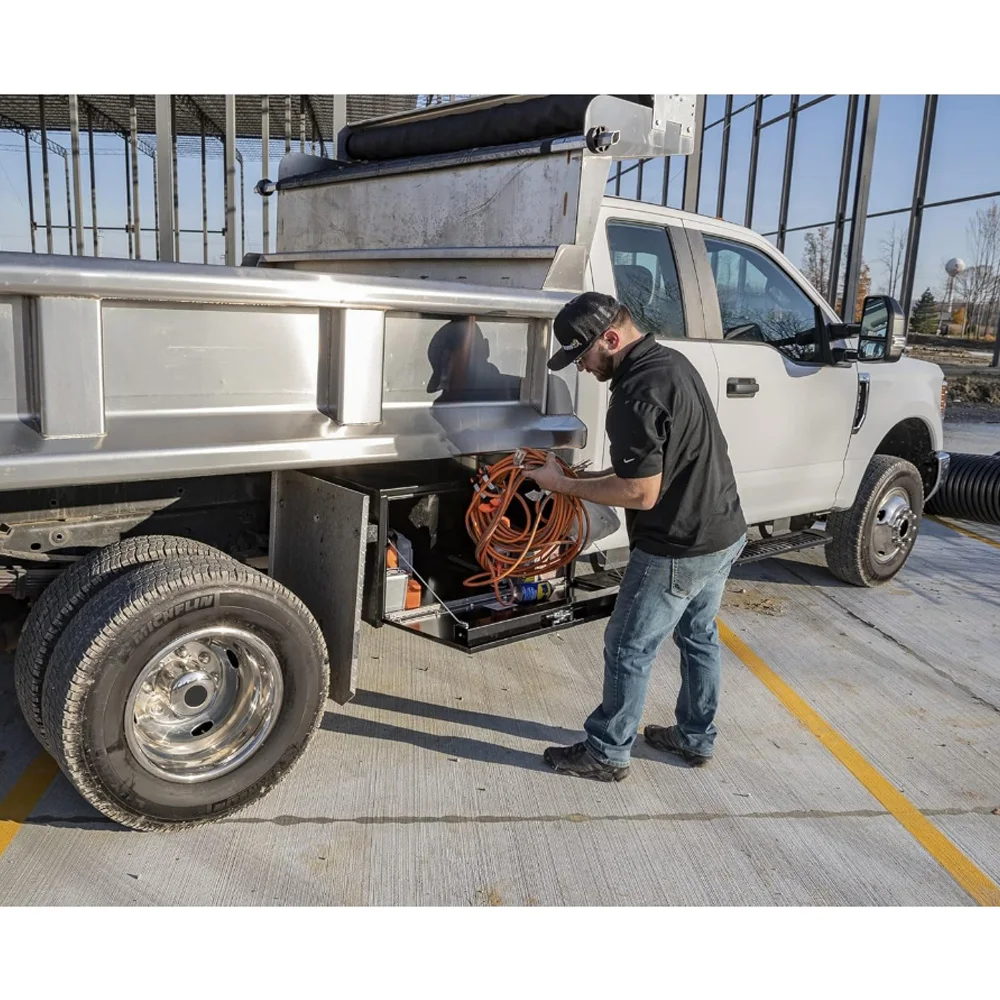 Underbody Truck Box Pickup Tool Box Waterproof Trailer Box with T-Handle