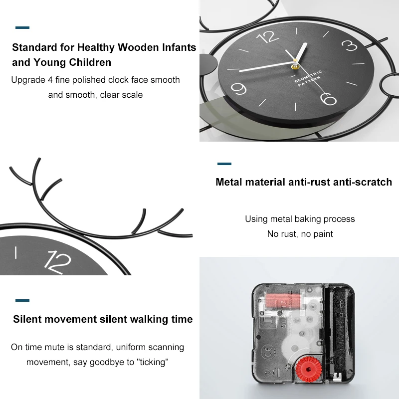 wholesale decoration decorations vintage modern design 2024 arts and crafts unusual iron wall clock for home