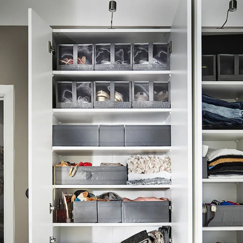 4 Pieces Sets Breathable Storage Shoe Box Transparent Shoe Storage Artifact Sneaker Drawer Net Fabric Washable Storage Box