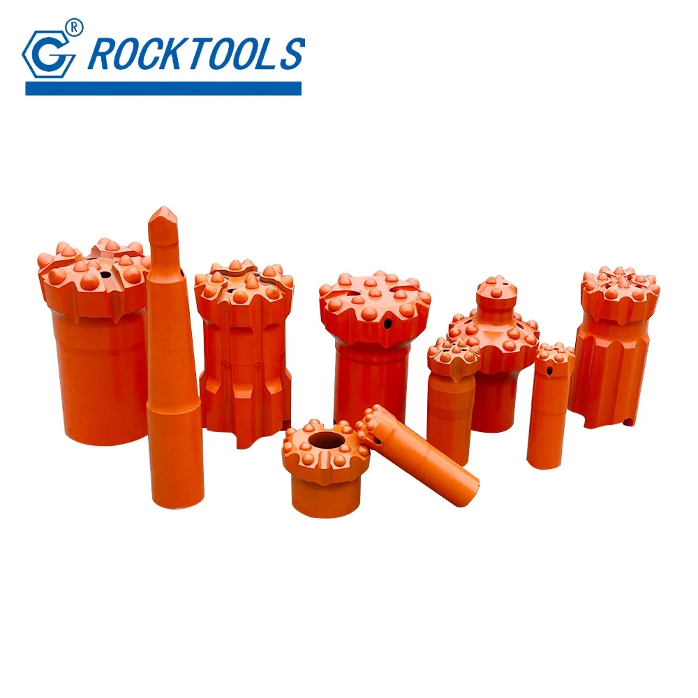 Drill tools 76mm 89mm T45 thread hard rock button bit