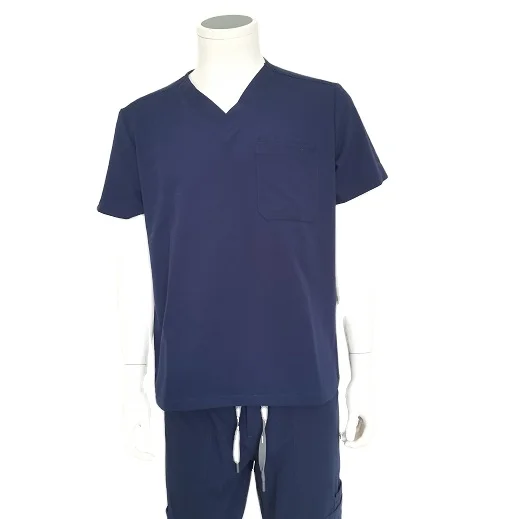 factory direct sale hospital uniform V-neck mens scrubs Modern Clinical Medical Nursing Scrubs top Uniforms