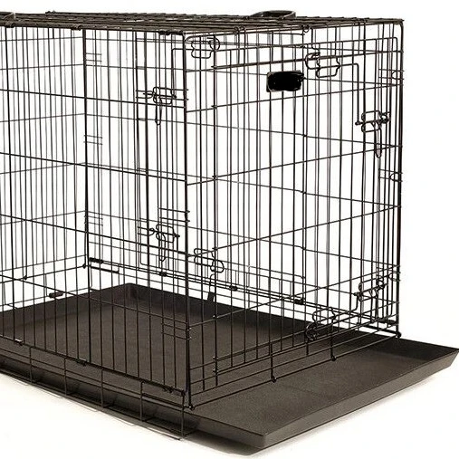 Hot Sale Strong Folding Metal Wire Home Floor Dog Cage Durable Metal Collapsible Pet Animal Cages For Dog With Handle And Lock