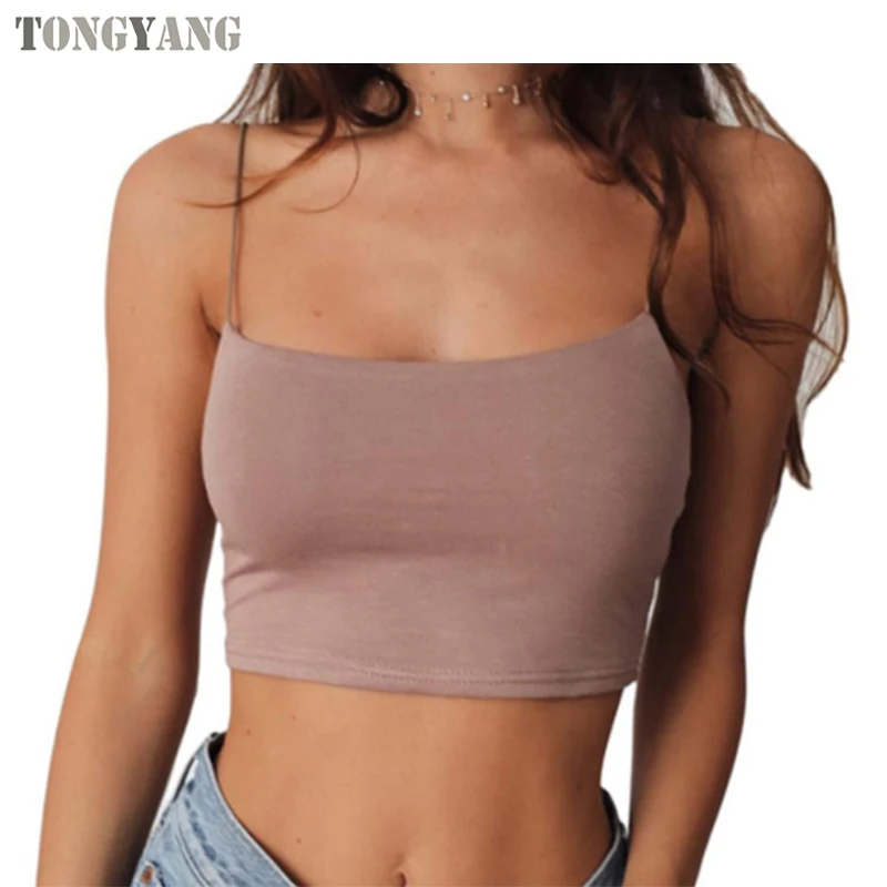 TONGYANG Sexy Womens Tops Summer Workout Tank Top Fitness Bralette Bustier Top Sleeveless Camisole Crochet Croptop Bralet