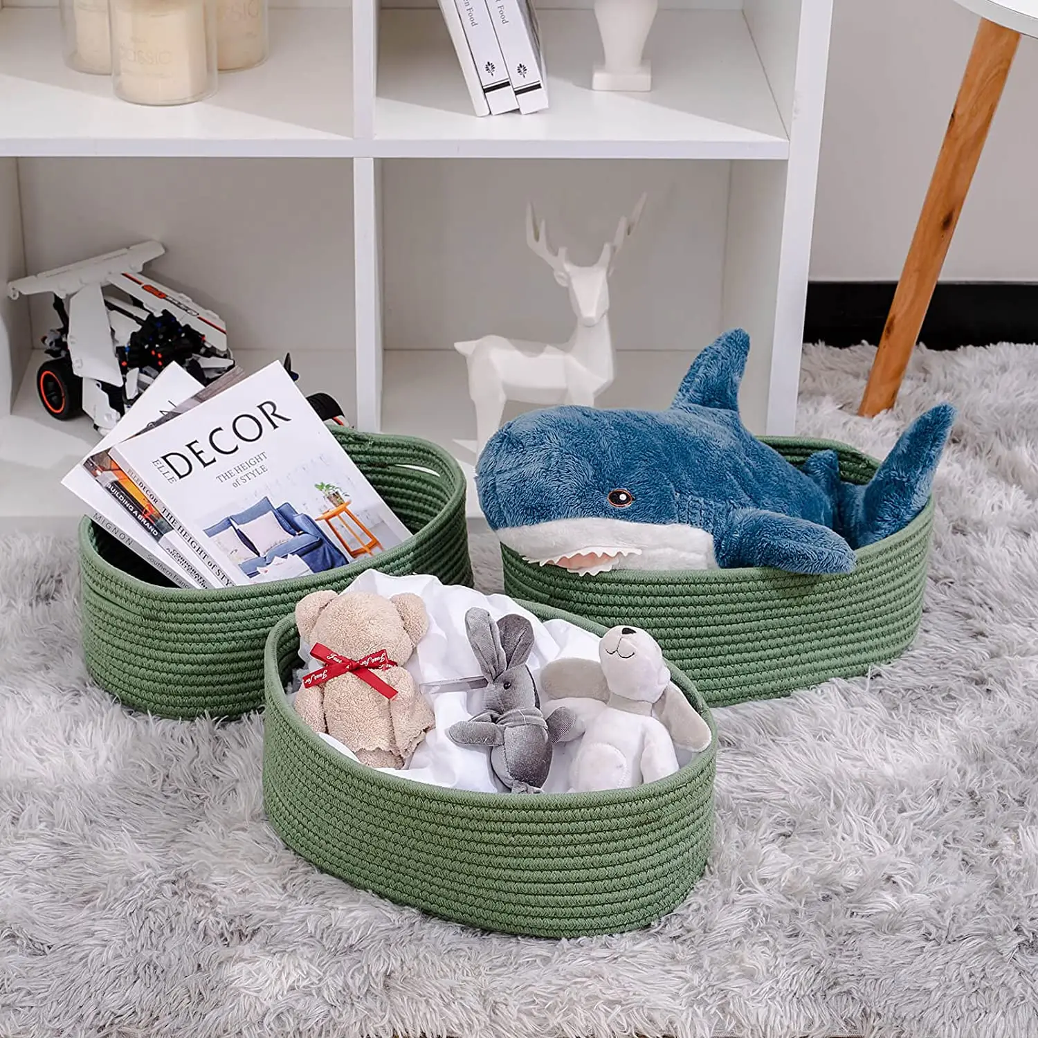 Decorative Basket for Closet Storage Small Woven Rope Baskets