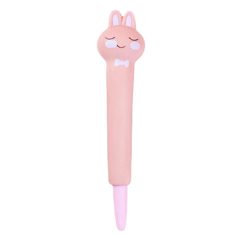 Cute kawaii pen cartoon design promotional squishy gel pen for students memory foam easily recovery decompression ballpoint pen