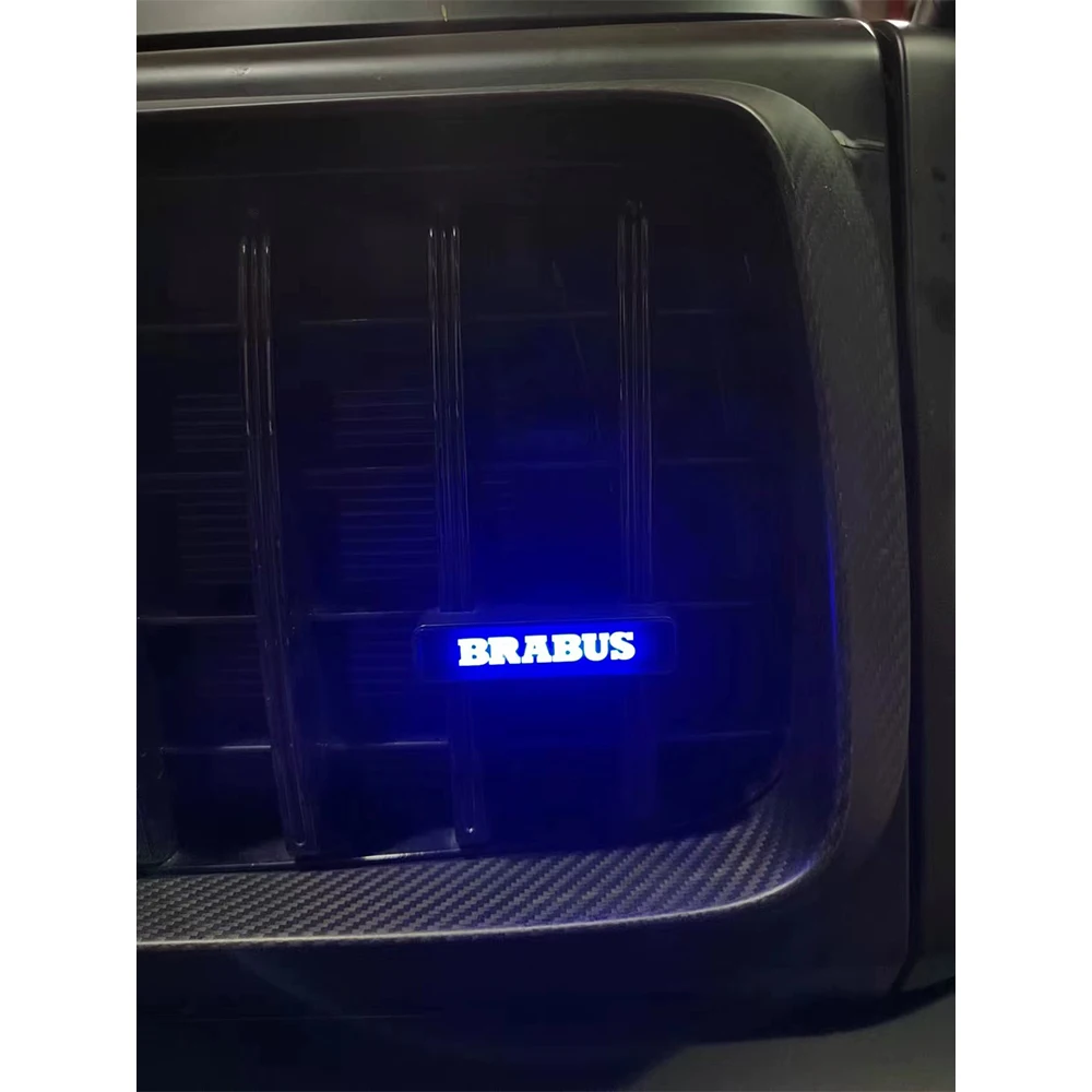 Modified Black Center Mesh Labeling Body Monograms emblem grill logo amg For Mercedes Benz G350 G500 G550 G63 AMG B Style