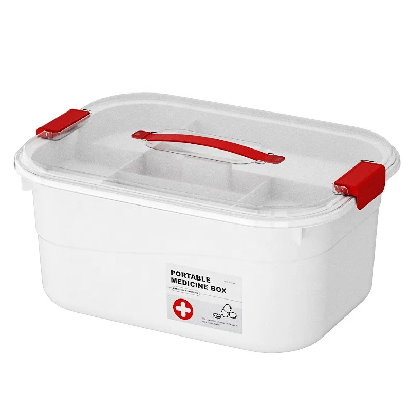 Plastic Storage Box Multi-layer Portable Foldable Storage Box Family Packed Medicine Storage Box