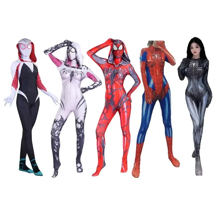 Gwen Stacy Spider Man Women Suit Sexy Adult Disfraz Costume Mary Jane Suit Outfit Parallel Children Adults Clothes for Girls
