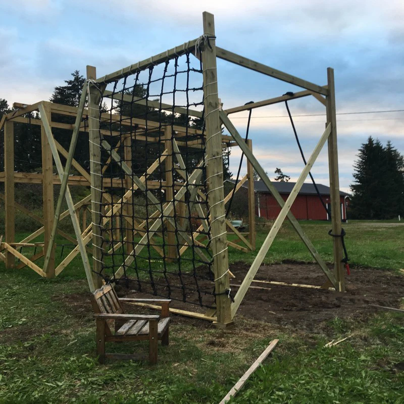 Дешевая уличная детская страховочная веревка для скалолазания сетка игровой