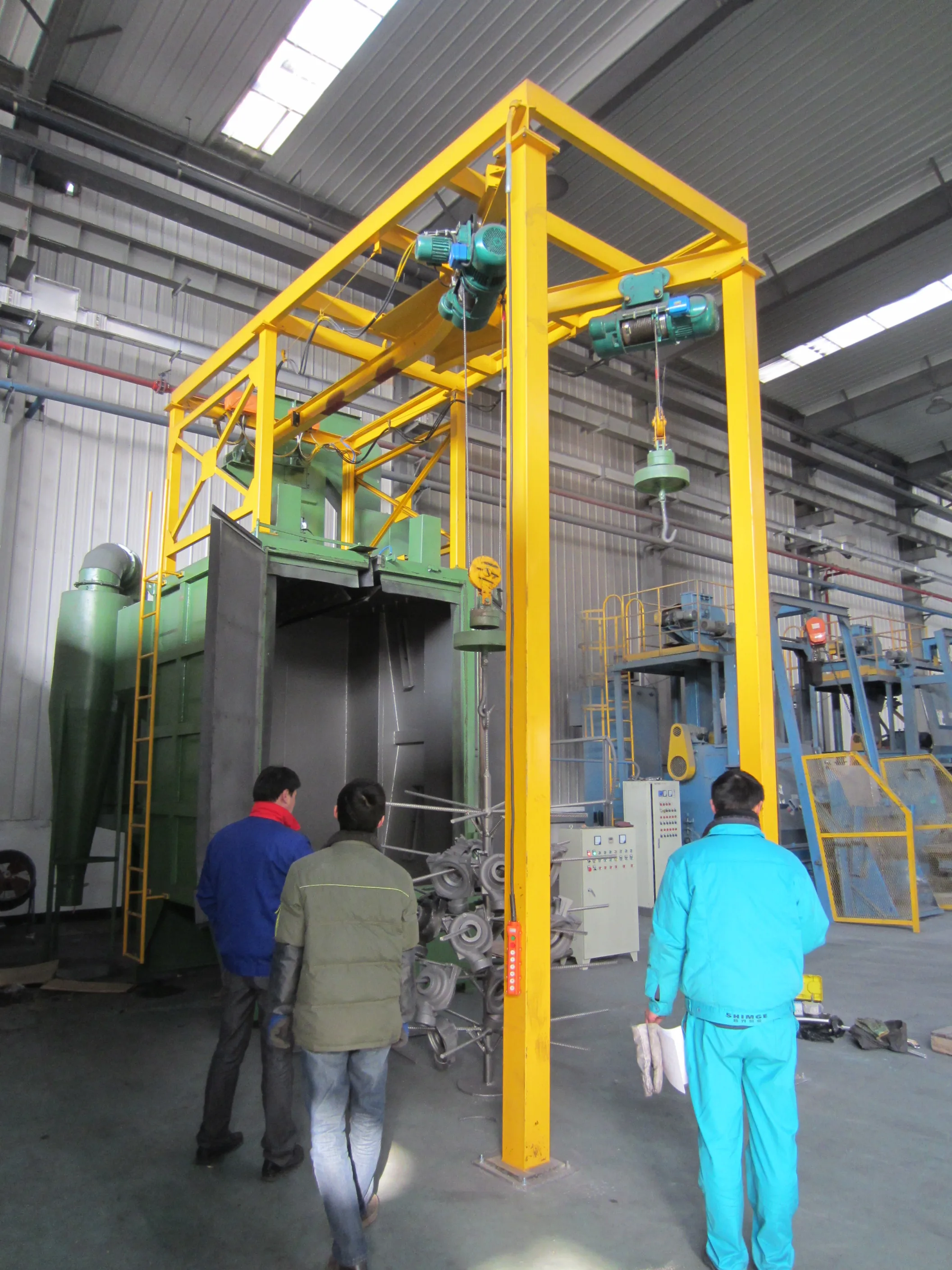 Industrial used machine Hook Type Shot Blasting Machine, Cleaning Sandblaster Abrator Abrator