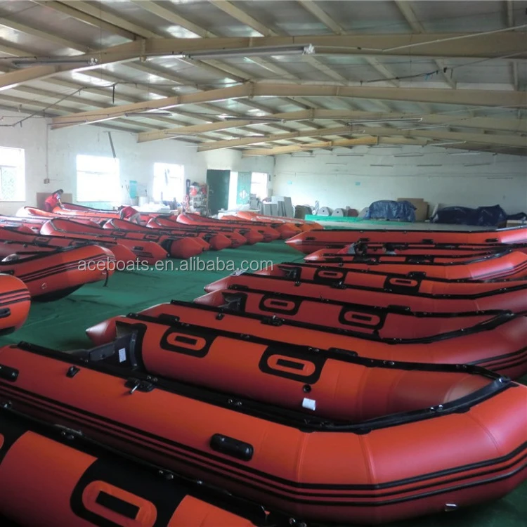 Factory 3.8m 4.2m 4.8m 5m Aluminum Bottom Floor Mariner Portable Inflatable Boat with Zodiac Style