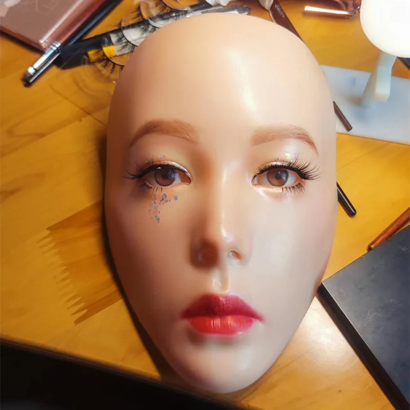 5d Reusable high quality permanent makeup training tool Silicone mannequin face for makeup training