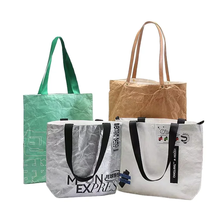 Custom tyvek tote bag high quality dupont tyvek brown paper bag waterproof
