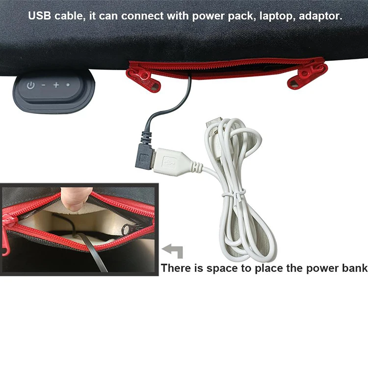 Custom Seating Chair Back Heated Seat Cushion Usb Pad Cozy Chair Sofa Office Electric Heating Seat Cushion