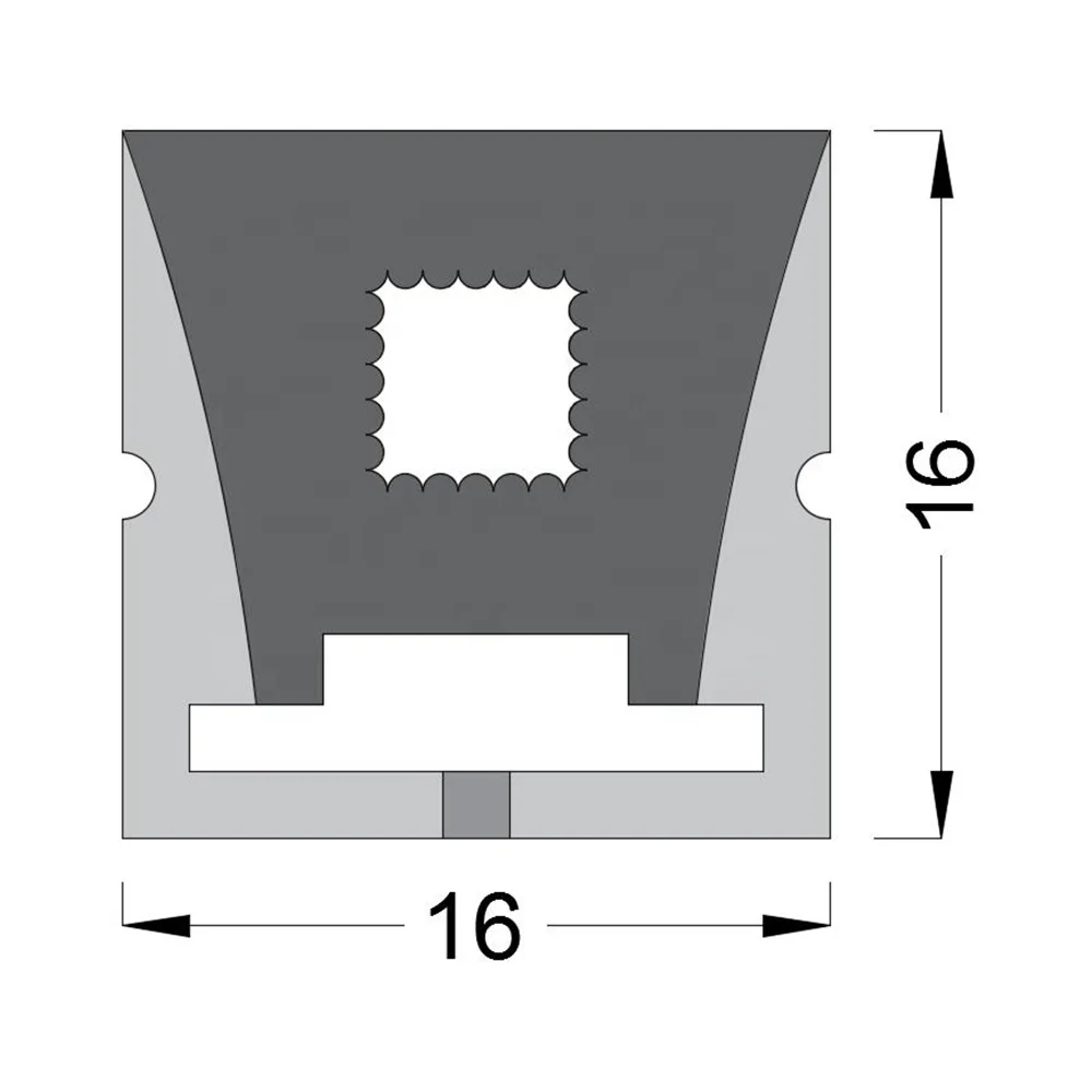 Квадратная светодиодная неоновая гибкая трубка для светодиодной