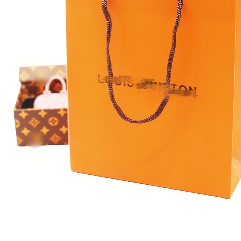 Wsnbwye Mini Bag Purse Charm Doll house Miniature Handbag Designer Miniature Luxury Bags Dollhouse Accessories keychain For Doll