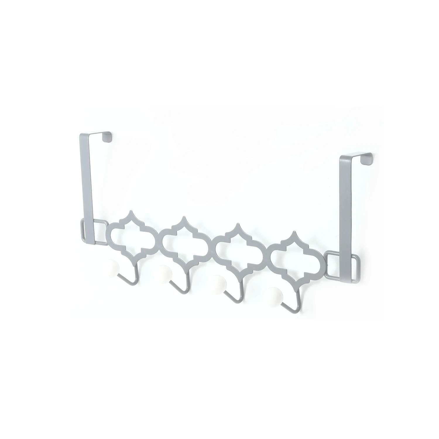 Horizontal 4 Hook Rack Hanger Towel AND Clothing Hanger Overdoor Hook