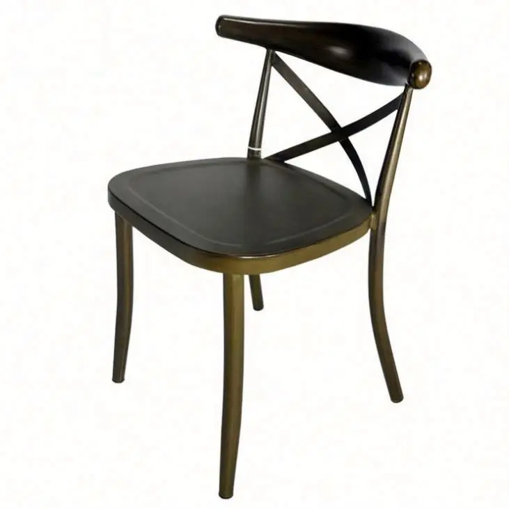 2022 MCI Factory Restaurant Furniture Stacking Metal Chairs Dining Chairs Cross Back Bentwood Chairs on Sale
