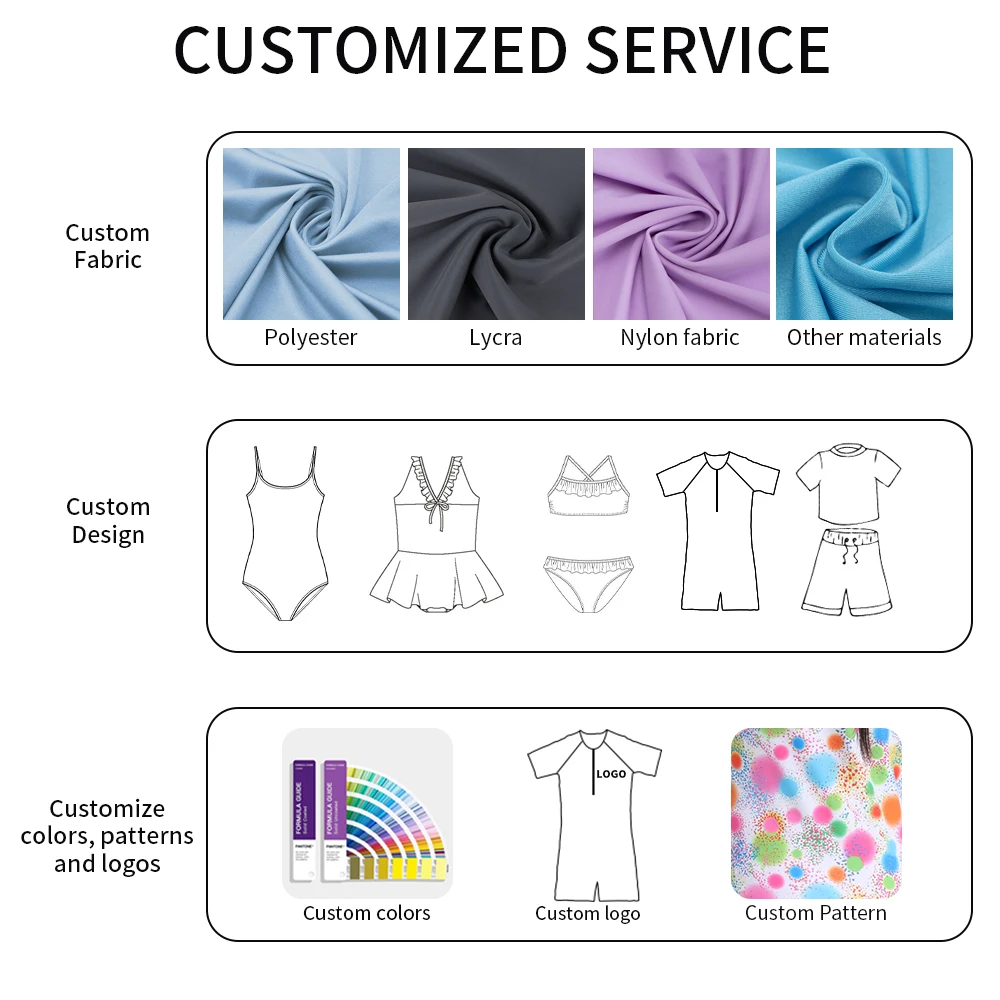 Wholesale Sun Protection Long Sleeve Girls Boys Bathing UPF 50+ Rash Guard Suits Swimsuits Zip 3-14Y Custom Print Logo Swimwear