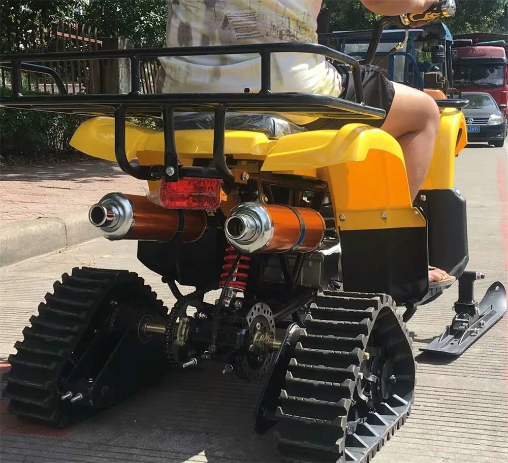 Universal MiniATV Snowmobile Track Assembly Pedal Push Trailer