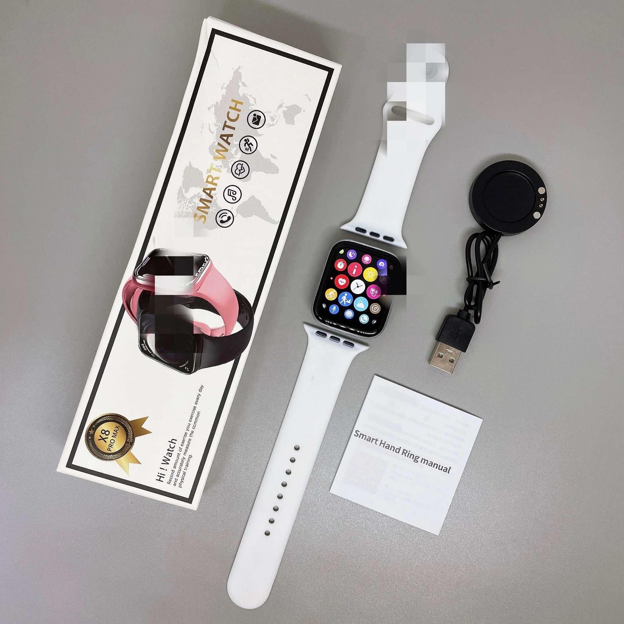 2022 Dropping X8 pro max Watch 7 i7 fence Double buttons Scroll With 5 watch menus Fitness Bracelet Sport Watch PK X8 max