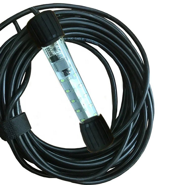 
12V green underwater LED fishing light fish finder lamp with 5m cord 