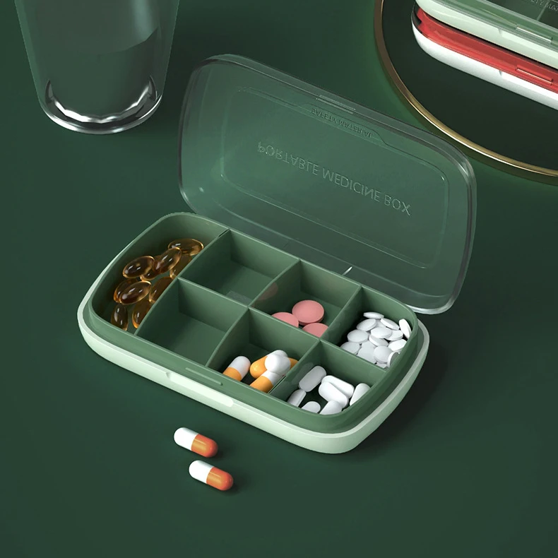 Manufacture Supply PP  Material Travel Portable Medicine Weekly 7 Days Pill Organizer Cases Boxes
